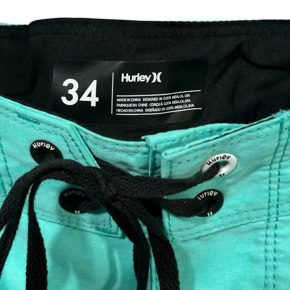 Hurley One &‎ Only Mens Board Short Size 34 Aura Green Swimming Surf Beach
